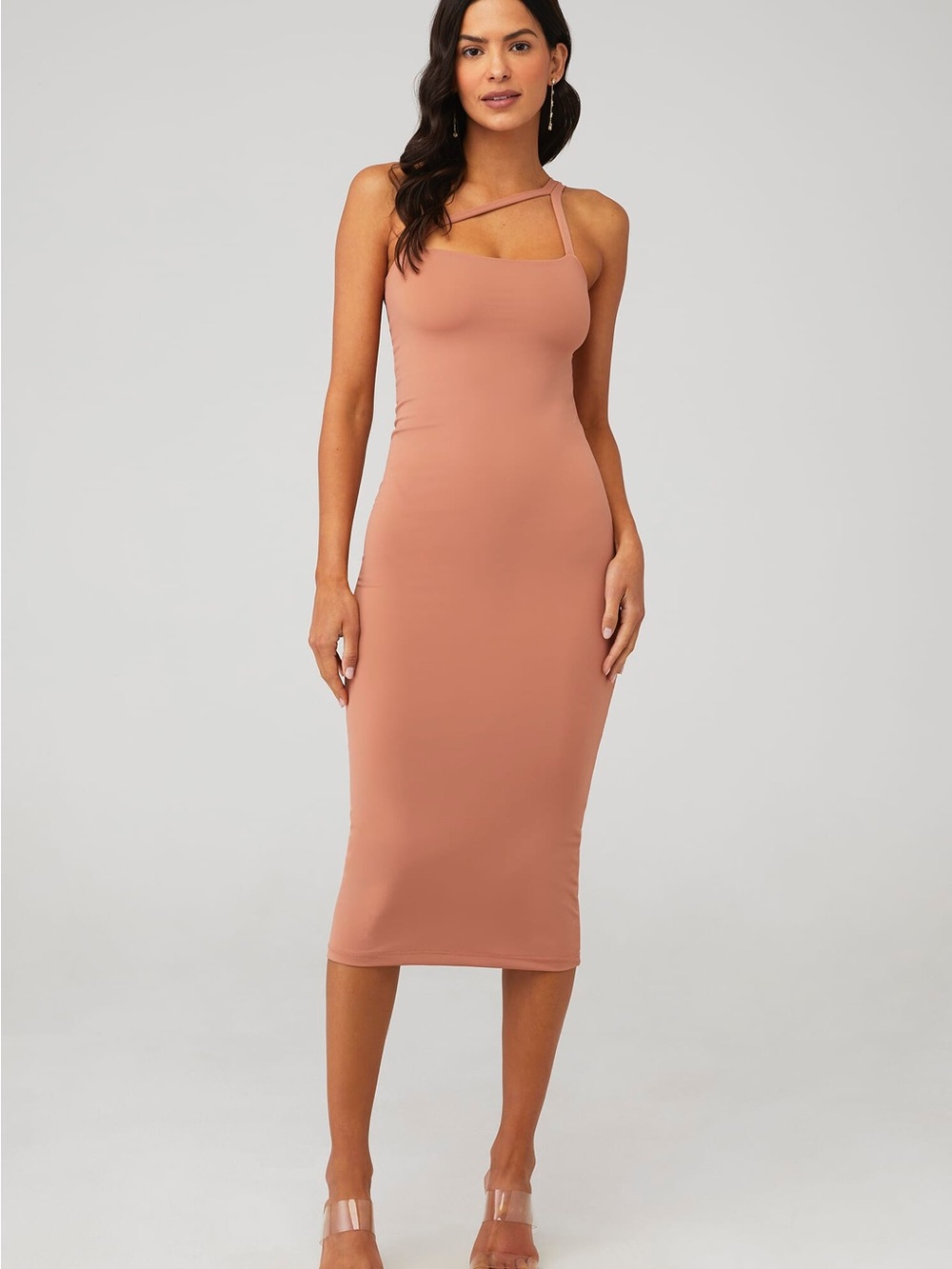 The Bumpsuit Chloe Midi Dress with Asymmetric Strap